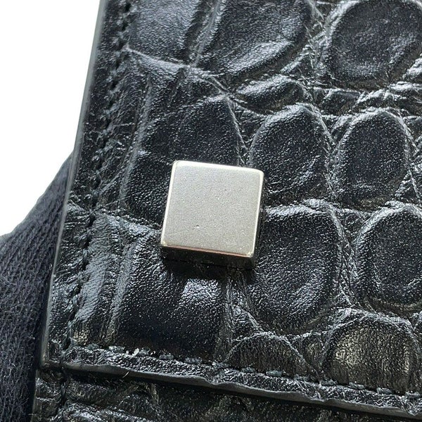 サンローランパリ トートバッグ マンハッタン クロコ型押しレザー 554039 SAINT LAURENT PARIS 黒