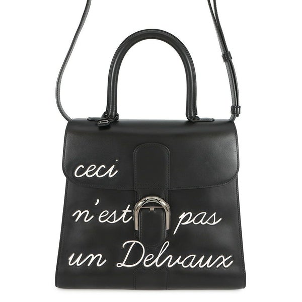 デルボー ハンドバッグ ルーモアMM カーフレザー AA0661AAM099ZPN Delvaux 2wayショルダー 黒