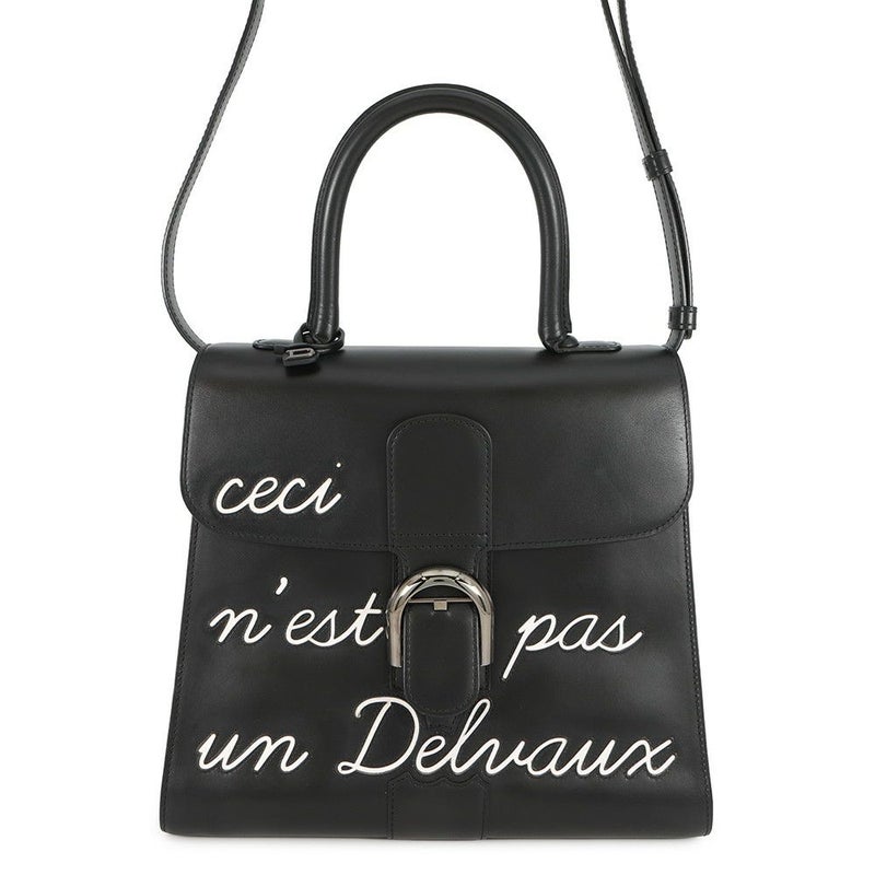 デルボー ハンドバッグ ルーモアMM カーフレザー AA0661AAM099ZPN Delvaux 2wayショルダー 黒