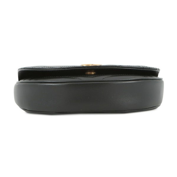 グッチ チェーンショルダーバッグ GGマーモント キルティング レザー 746431 GUCCI 黒
