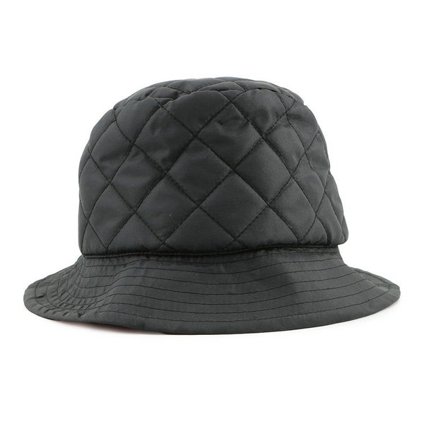 セリーヌ ハット キルティング ロゴ ナイロン サイズS 2AUB0495M CELINE 帽子 黒