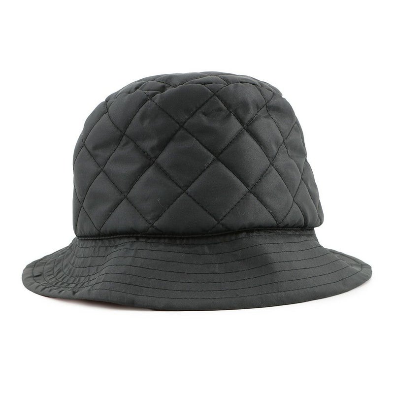 セリーヌ ハット キルティング ロゴ ナイロン サイズS 2AUB0495M CELINE 帽子 黒