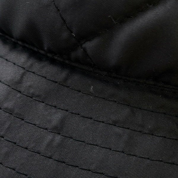 セリーヌ ハット キルティング ロゴ ナイロン サイズS 2AUB0495M CELINE 帽子 黒