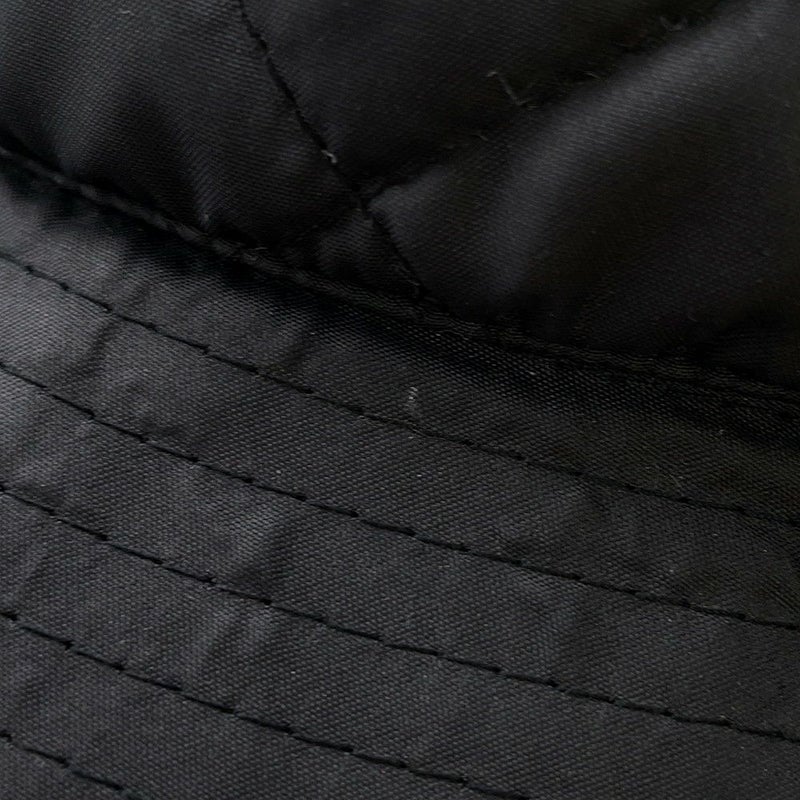 セリーヌ ハット キルティング ロゴ ナイロン サイズS 2AUB0495M CELINE 帽子 黒