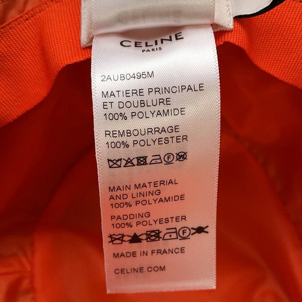 セリーヌ ハット キルティング ロゴ ナイロン サイズS 2AUB0495M CELINE 帽子 黒