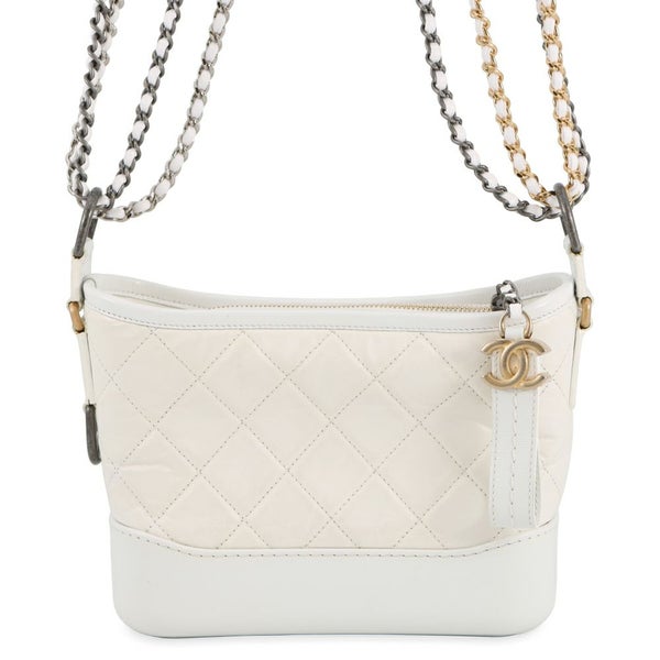シャネル チェーンショルダーバッグ ガブリエル ドゥ シャネル スモール ホーボーバッグ A91810 CHANEL 白