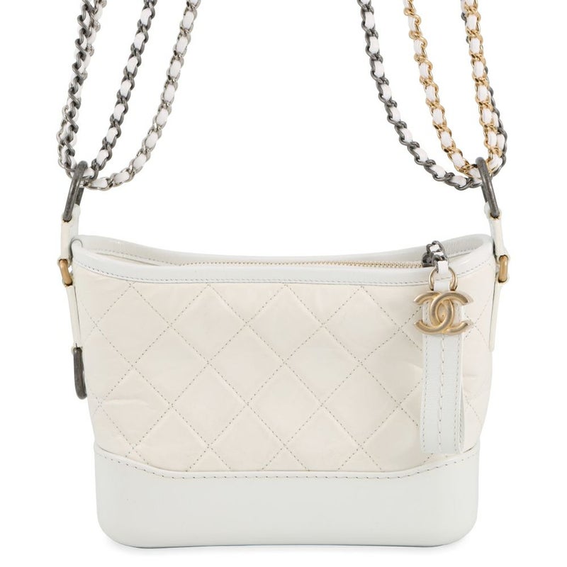 シャネル チェーンショルダーバッグ ガブリエル ドゥ シャネル スモール ホーボーバッグ A91810 CHANEL 白