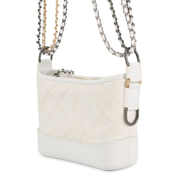 シャネル チェーンショルダーバッグ ガブリエル ドゥ シャネル スモール ホーボーバッグ A91810 CHANEL 白