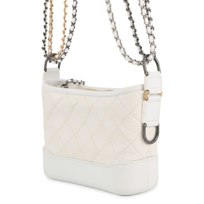 シャネル チェーンショルダーバッグ ガブリエル ドゥ シャネル スモール ホーボーバッグ A91810 CHANEL 白
