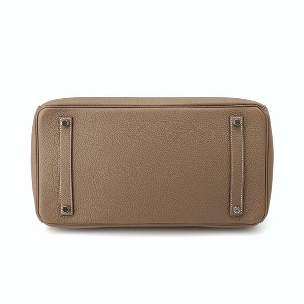 エルメス バーキン35 エトゥープ/シルバー金具 トゴ □Q刻印 HERMES Birkin ハンドバッグ