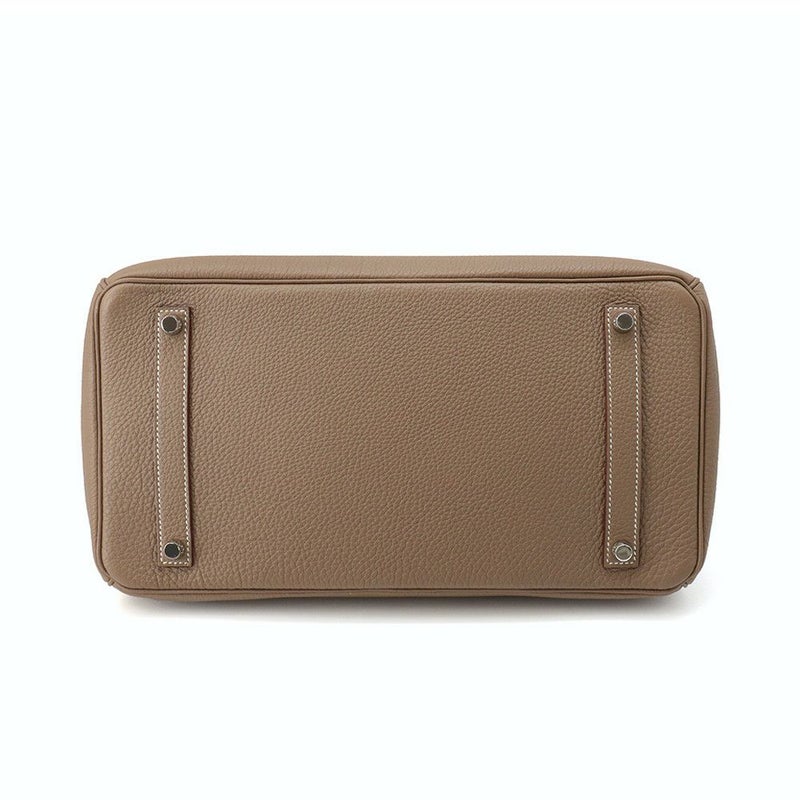 エルメス バーキン35 エトゥープ/シルバー金具 トゴ □Q刻印 HERMES Birkin ハンドバッグ