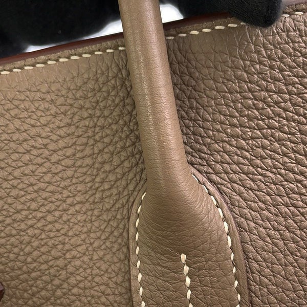エルメス バーキン35 エトゥープ/シルバー金具 トゴ □Q刻印 HERMES Birkin ハンドバッグ