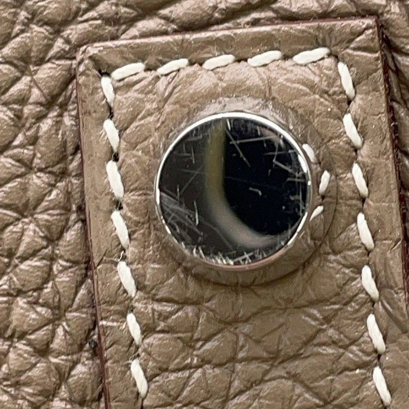 エルメス バーキン35 エトゥープ/シルバー金具 トゴ □Q刻印 HERMES Birkin ハンドバッグ