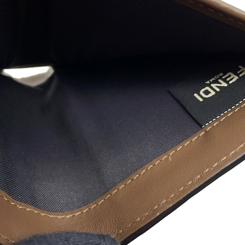 フェンディ 二つ折り財布 エフ イズ フェンディ ズッカ柄 レザー 8M0386 FENDI 財布