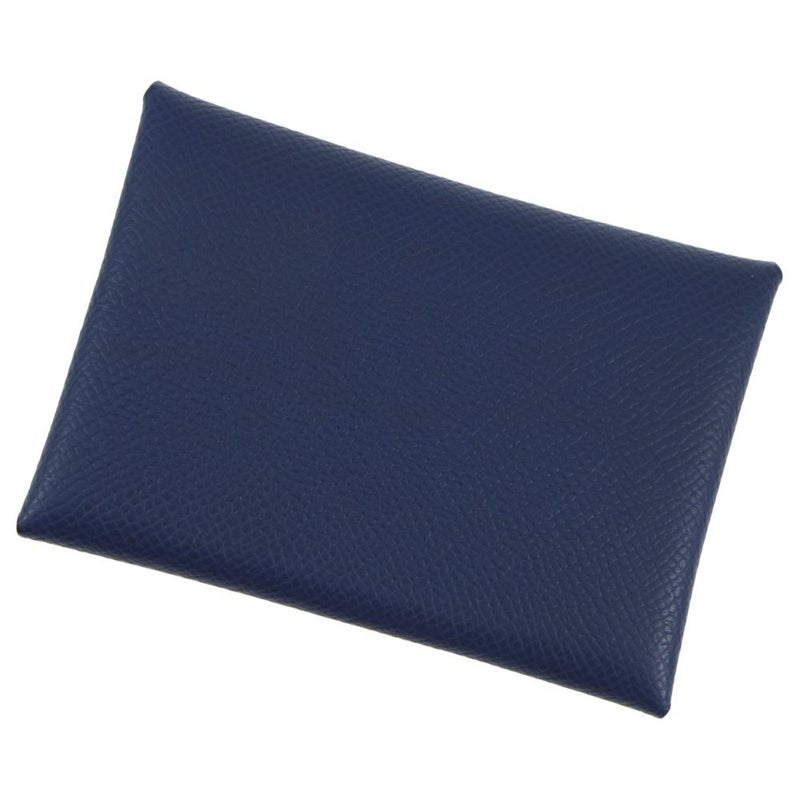 エルメス コインケース カルヴィ デュオ ブルーサフィール/シルバー金具 エプソン K刻印 財布