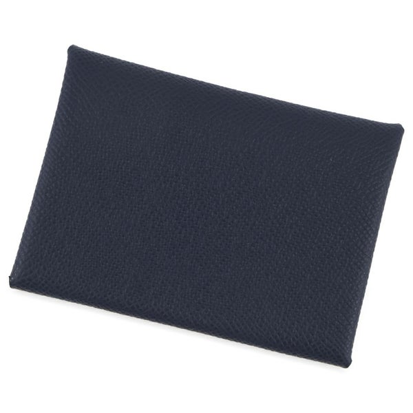 エルメス コインケース カルヴィ デュオ ブルーニュイ/シルバー金具 エプソン K刻印 財布