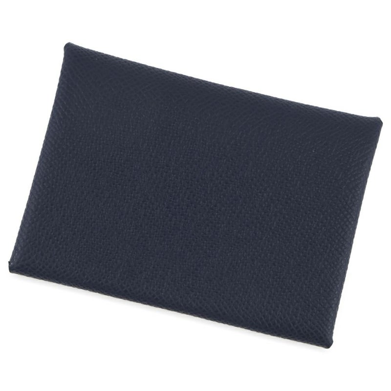 エルメス コインケース カルヴィ デュオ ブルーニュイ/シルバー金具 エプソン K刻印 財布