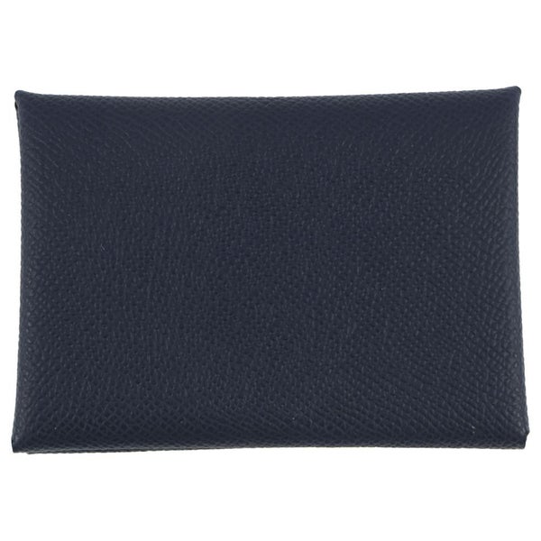 エルメス コインケース カルヴィ デュオ ブルーニュイ/シルバー金具 エプソン K刻印 財布