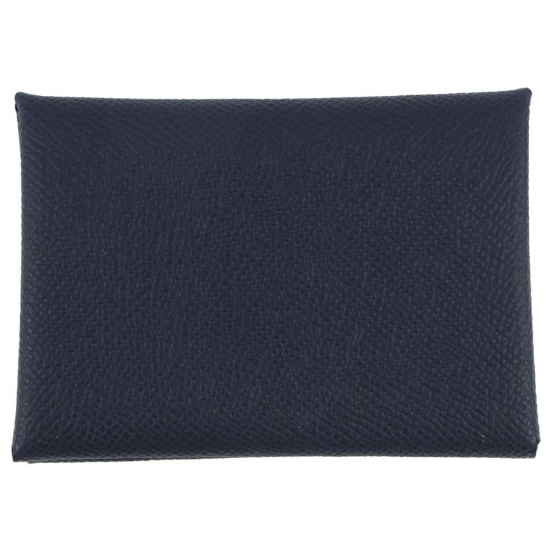 エルメス コインケース カルヴィ デュオ ブルーニュイ/シルバー金具 エプソン K刻印 財布