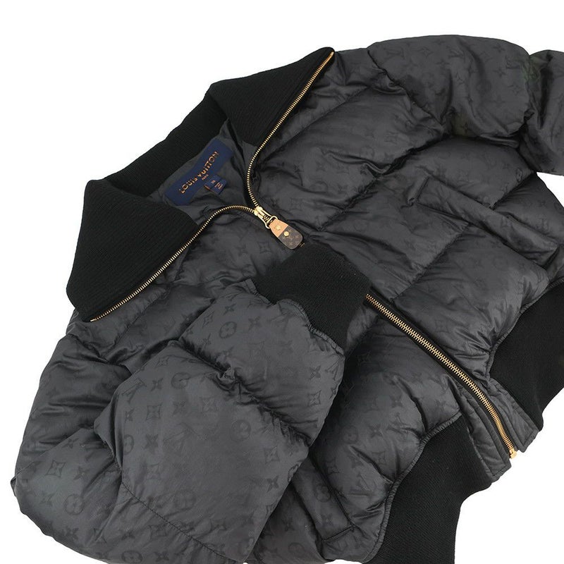 ルイヴィトン ダウンジャケット クロップド モノグラム パファジャケット レディースサイズ38 アウター ブラック 黒 セール品