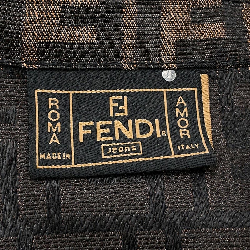 フェンディ ジャケット ズッカ柄 ロゴ 総柄 ポリエステル レディースサイズ44 FENDI アウター
