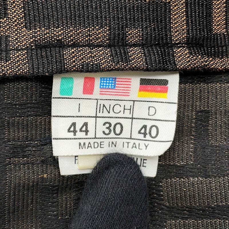 フェンディ ジャケット ズッカ柄 ロゴ 総柄 ポリエステル レディースサイズ44 FENDI アウター