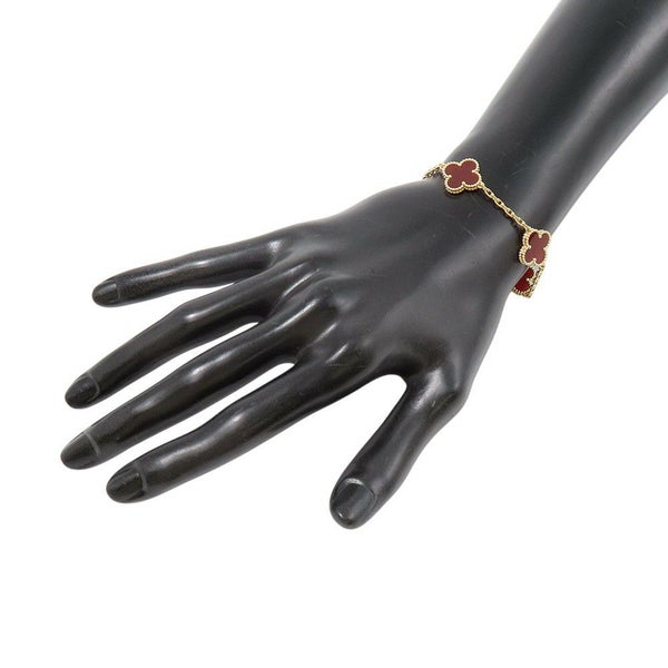 ヴァンクリーフ＆アーペル ブレスレット ヴィンテージ アルハンブラ ブレスレット 5モチーフ カーネリアン K18YG VCARD35500