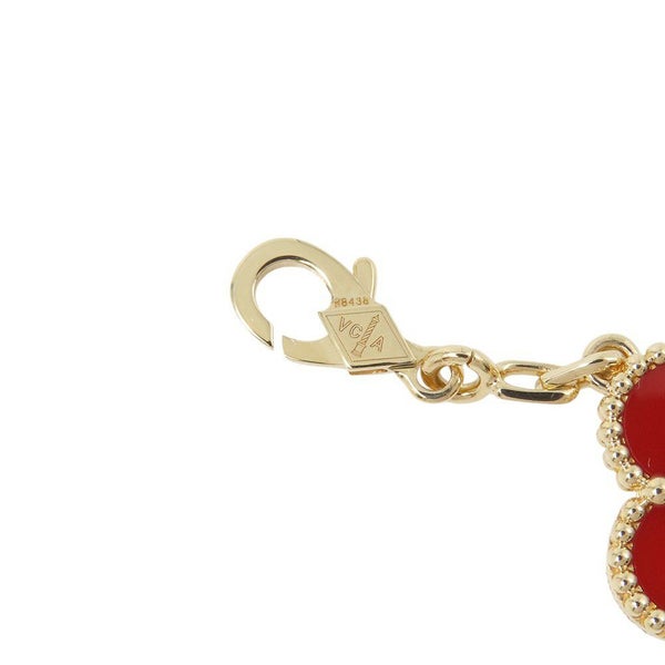 ヴァンクリーフ＆アーペル ブレスレット ヴィンテージ アルハンブラ ブレスレット 5モチーフ カーネリアン K18YG VCARD35500
