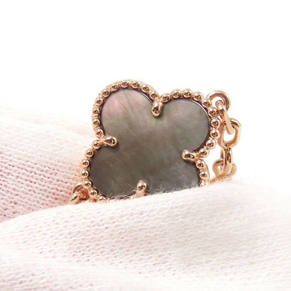 ヴァンクリ ブレスレット ヴィンテージ アルハンブラ 5モチーフ グレーマザーオブパール/ダイヤ 24P 0.96ct K18PG VCARP2R100