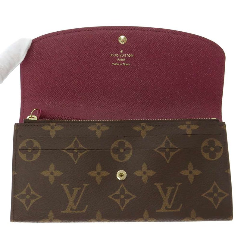 ルイヴィトン 長財布 モノグラム ポルトフォイユ・エミリー M60697 LOUIS VUITTON フューシャ