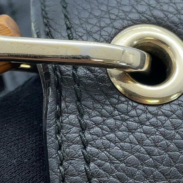 グッチ ハンドバッグ バンブー ショッパートート レザー 336032 GUCCI バッグ 黒