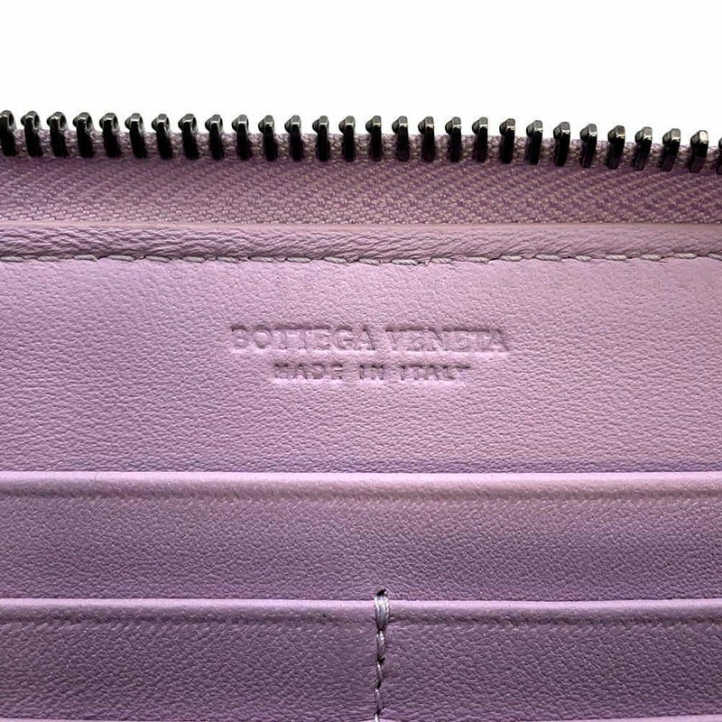 ボッテガヴェネタ 長財布 イントレチャート ラウンドジップ レザー パイソン BOTTEGA VENETA 財布