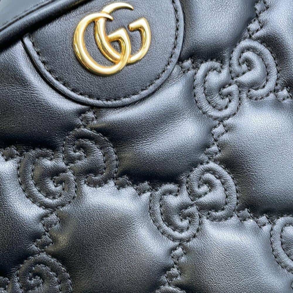 GUCCI(グッチ) ショルダーバッグ シマライン,GGツインズ 232963 黒 レザー GUCCI（グッチ） （新品・未使用品）グッチ GUCCI GGエンブレム ラージ