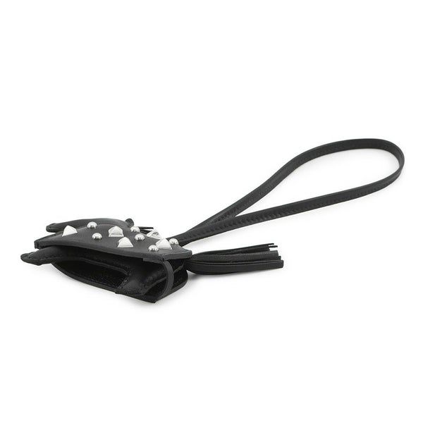 エルメス バッグチャーム ロデオPM ロベオ ロック ブラック/シルバー金具 ラムスキン K刻印 黒