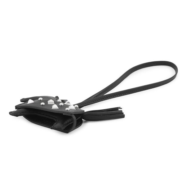 エルメス バッグチャーム ロデオPM ロベオ ロック ブラック/シルバー金具 ラムスキン K刻印 黒