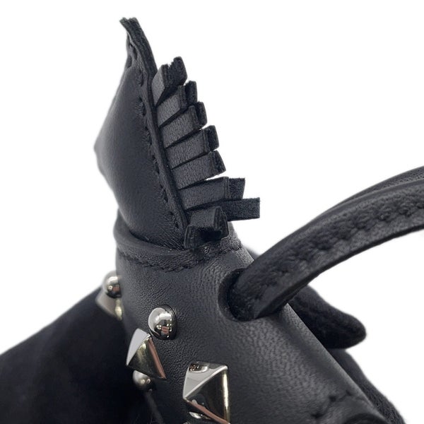 エルメス バッグチャーム ロデオPM ロベオ ロック ブラック/シルバー金具 ラムスキン K刻印 黒
