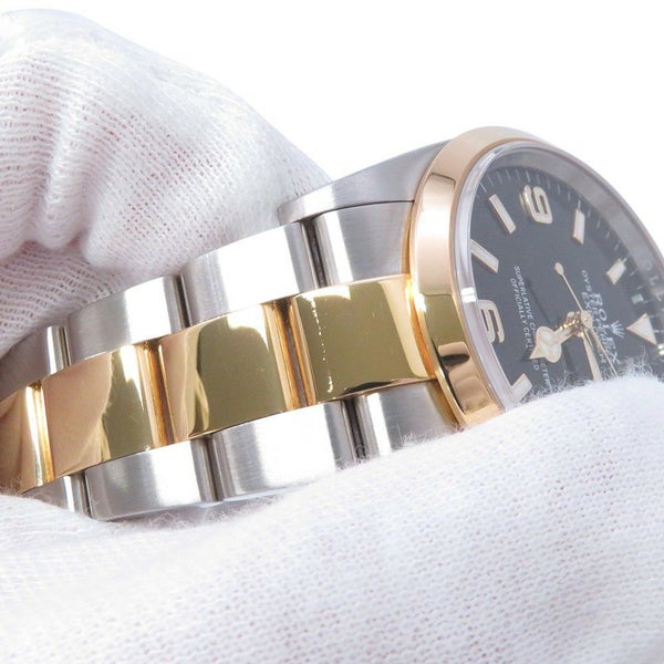 ロレックス エクスプローラーI SS/K18イエローゴールド ランダムシリアル ルーレット 124273 ROLEX 腕時計 黒文字盤
