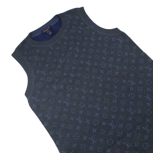 ルイヴィトン ワンピース ノースリーブ グリッター モノグラム ニット ワンピース レディースサイズL LOUIS VUITTON トップス