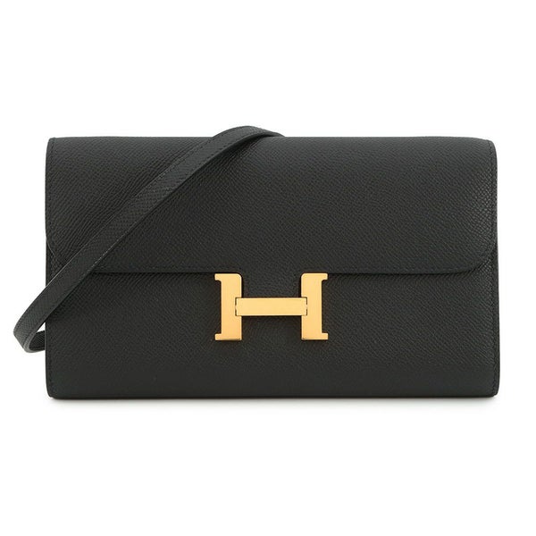 エルメス 長財布 コンスタンス トゥーゴー ロング ブラック/ゴールド金具 エプソン K刻印 HERMES 財布