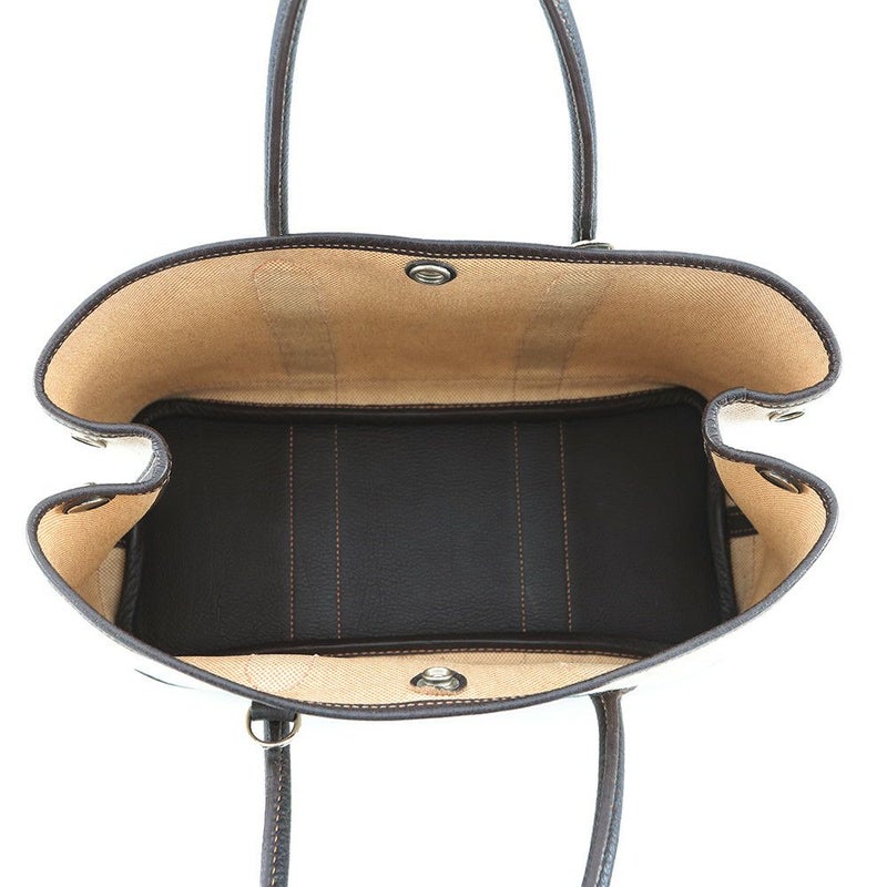 エルメス トートバッグ ガーデンパーティTPM ナチュラル/マロン/シルバー金具 トワルアッシュ/ブッフルスキッパー □I刻印 2wayショルダー