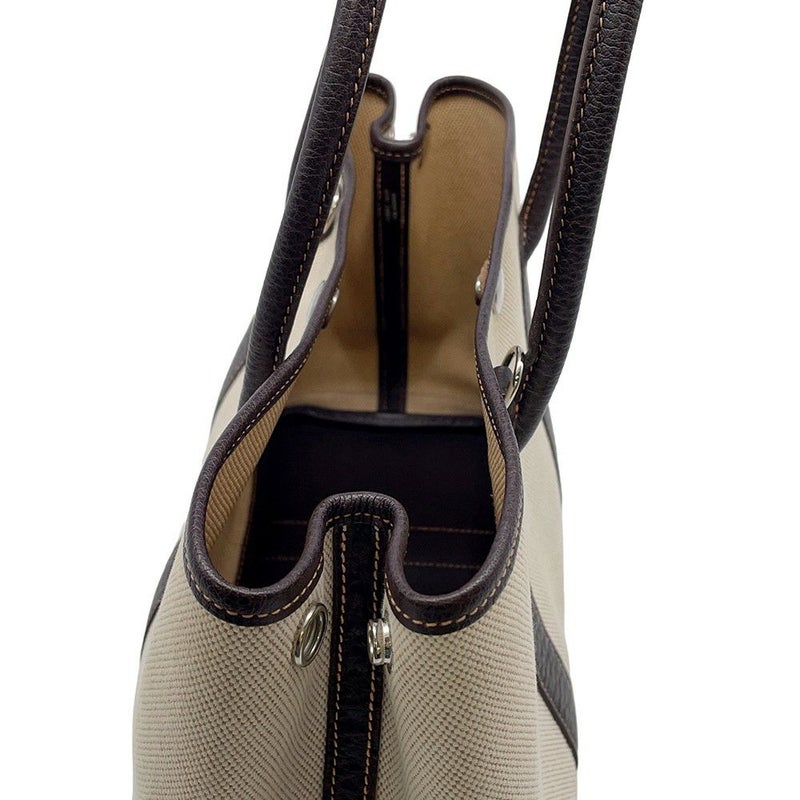 エルメス トートバッグ ガーデンパーティTPM ナチュラル/マロン/シルバー金具 トワルアッシュ/ブッフルスキッパー □I刻印 2wayショルダー