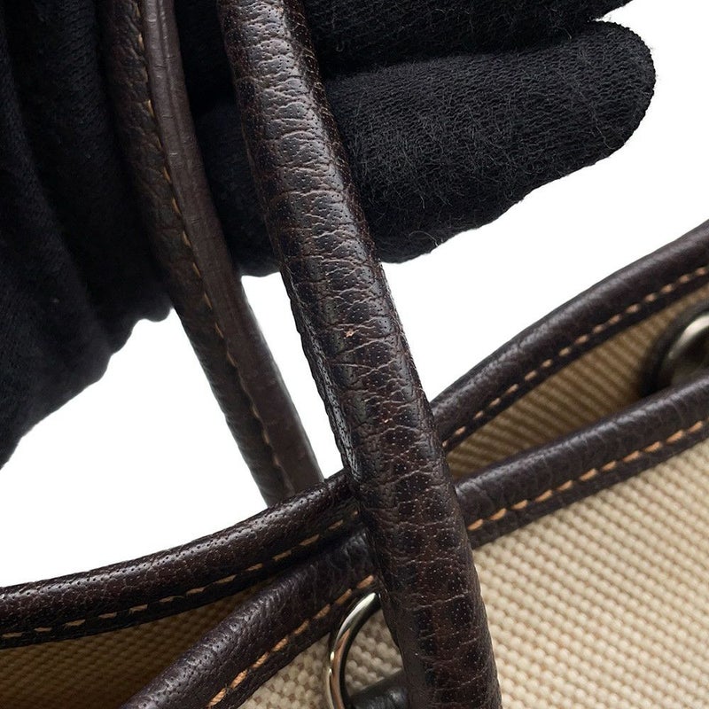 エルメス トートバッグ ガーデンパーティTPM ナチュラル/マロン/シルバー金具 トワルアッシュ/ブッフルスキッパー □I刻印 2wayショルダー