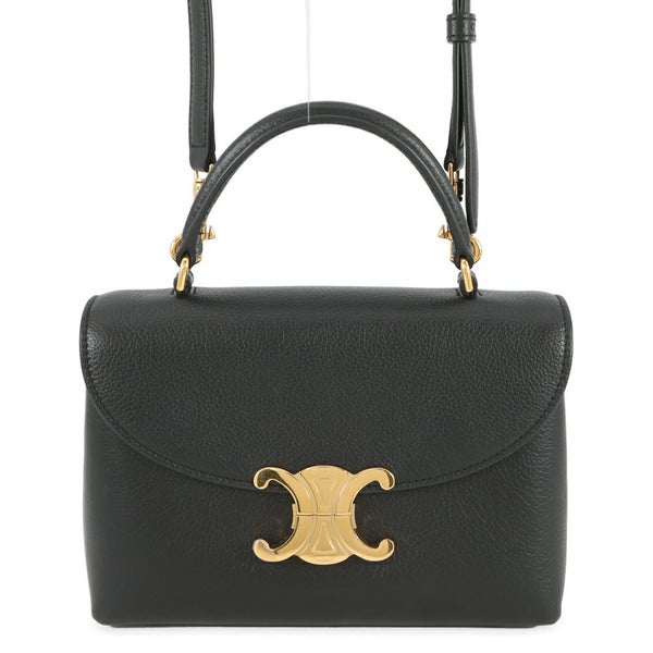 セリーヌ ハンドバッグ ティーン ニノ カーフレザー 118113 CELINE 2way 黒