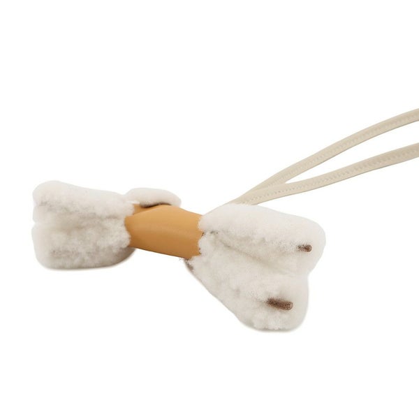 エルメス バッグチャーム バディ パイユ/クレ ラムスキン/ムートン K刻印