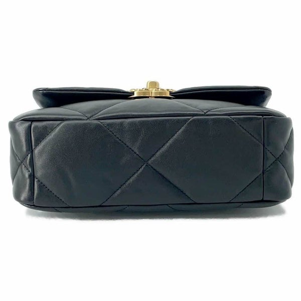 シャネル チェーンショルダーバッグ シャネル19 フラップ バッグ ココマーク ラムスキン AS1160 CHANEL 黒 2way