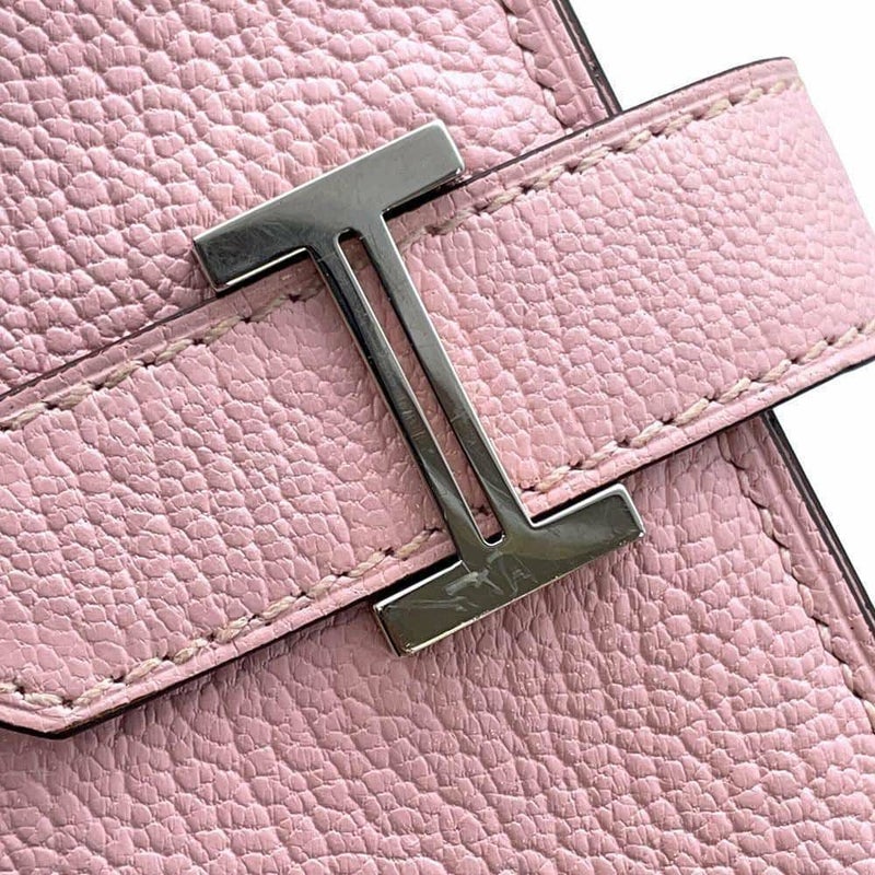 エルメス 長財布 ベアンスフレ エトゥープ/シルバー金具 シェブルミゾル D刻印 HERMES シェーブル