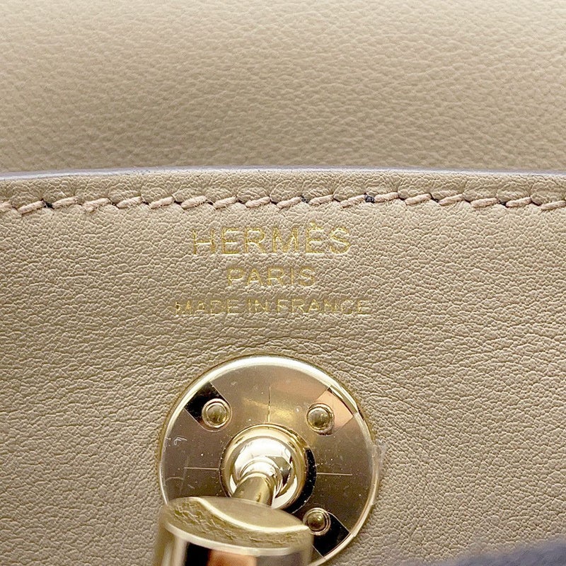 エルメス ハンドバッグ リンディ ミニ ヴェルソ ベージュマルファ/グリミスティ/ゴールド金具 スイフト W刻印 2wayショルダー