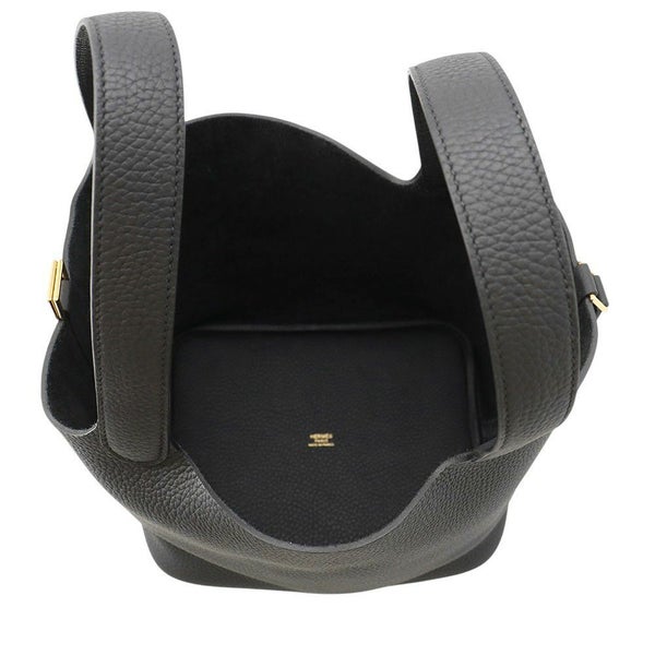 エルメス ハンドバッグ ピコタンロックMM ブラック/ゴールド金具 トリヨンクレマンス K刻印 黒