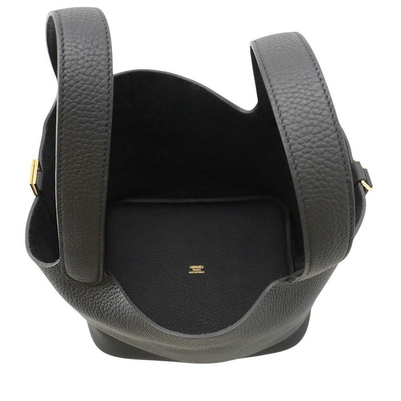 エルメス ハンドバッグ ピコタンロックMM ブラック/ゴールド金具 トリヨンクレマンス K刻印 黒