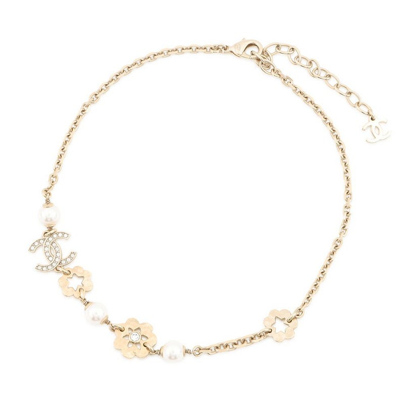 シャネル ネックレス ココマーク フラワーモチーフ フェイクパール ラインストーン I25 C CHANEL ABE962